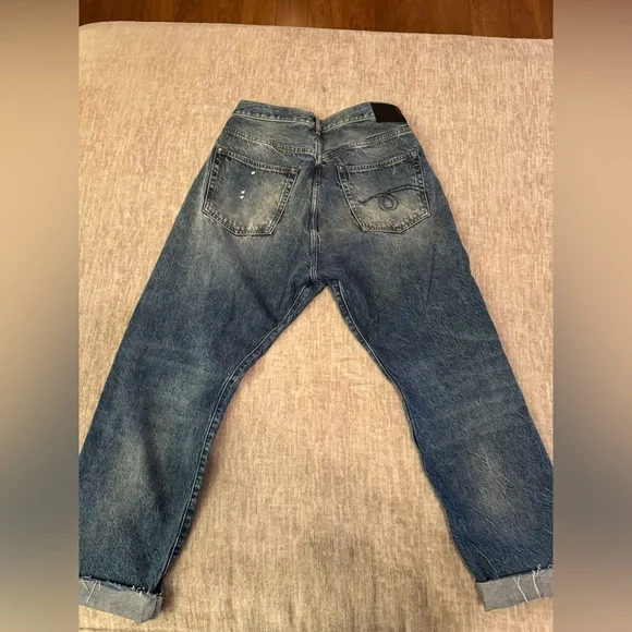 R13 crossover boyfriend jeans in Jasper - Picture 8 of 13